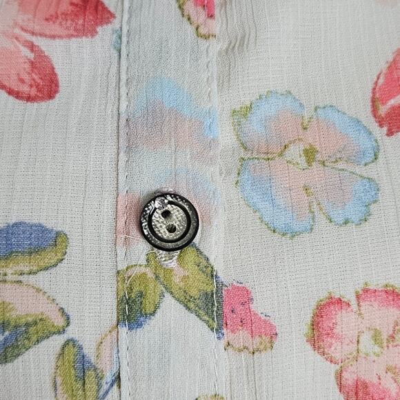 American Rag Cie Dress Women’s 1X Floral Sleeveless Button Front Ruffle Hem Boho - Picture 5 of 12